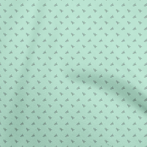 oneOone Cotton Poplin Mint Green Fabric Kids Sewing Fabric By The Yard Printed Diy Clothing Sewing Supplies 56 Inch Wide