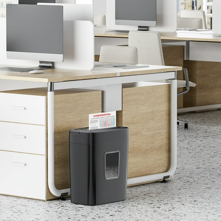 Paper Shredder 8-Sheet Cross Cut Shredder with 4.1 Gallon