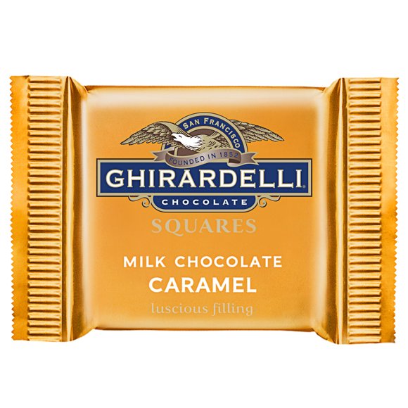 Ghirardelli Individually-Wrapped Milk Chocolate Caramel Squares - 430/Case