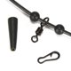 thumbnail image 2 of 3 juegos de manguitos de silicona para tubos de pesca, mangueras, aparejos, clips giratorios con ojal giratorio Negro, 2 of 7