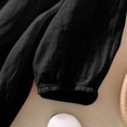 thumbnail image 3 of IMENGL Long Sleeve Shirts for Women Casual Cotton Linen Button Short Summer Loose Neck Embroidered Blouse Soft T-Shirt Women's Basic Tee Long Sleeve Tops,Black, 3 of 7