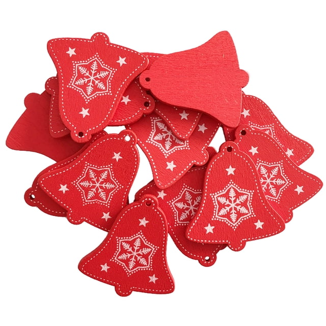 10PCS Christmas Ornament Star Bell Heart Xmas Tree Ornament Hanging Decor