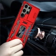 thumbnail image 2 of For Samsung Galaxy S23+ Plus Hybrid Case with Rotation Ring Stand Shockproof & Camera Window TPU Armor Dropproof Cover ,Xpm Phone Case [ Red ], 2 of 8