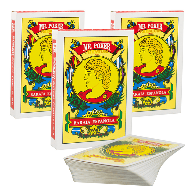 Baraja Española Plastificada Mr. Poker 3 Mazos