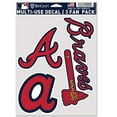 thumbnail image 2 of Wincraft 9416606922 MLB Atlanta Braves Decal Multi Use Fan - Pack of 3, 2 of 2