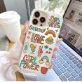 thumbnail image 3 of ¡Protege tu iPhone con una divertida y elegante funda plateada mate de doble capa con dibujos animados!, 3 of 3