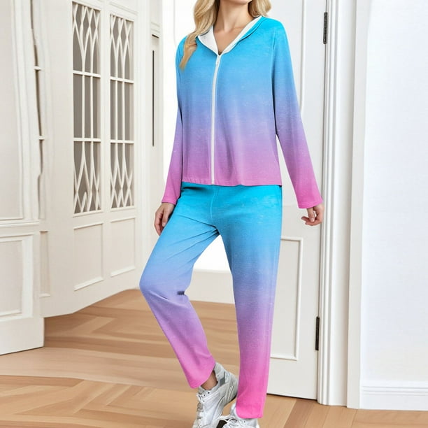 Neewe Womens 2 Piece Outfits Lounge Hoodie Sweatsuit Sets Oversized Sweatshirt Baggy Fall Fashion Sweatpants with Pockets