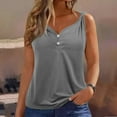 thumbnail image 2 of Chbgutlmr Tanks Tops for Women Sleeveless V Neck Button Loose Comfy Casual Solid Color Knot Strap Tunic Tops Summer, 2 of 6