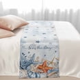 thumbnail image 2 of Blue Ocean Bed Runner for Queen Size Bed, Seas The Day Soft Bedding Scarf Bedding Protector Slipcover Sofa Throw for Bedroom Hotel Guesthouse, 2 of 8