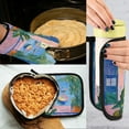 thumbnail image 5 of Yayeee Oven Mitts and Pot Holder Set of 4 Heat Resistant Kitchen Gloves Baking Hot Pad, Purple Window, 5 of 5
