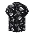 thumbnail image 1 of Camisas Para Hombre XXL Camisa sin mangas Camisetas Men Short Casual Collar Single camisas impresas Gemetric Shirts Men's Men (Black, XL), 1 of 5