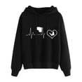 thumbnail image 4 of Women's Hoodie Sweatshirt Pullover Long Sleeve Print Comfortable Drawstring Blouse Tops, 4 of 7