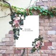 thumbnail image 3 of Rustic Artificial Flower Swag Handmade Hanging for Parties Leaves Swag Artificial Rose Arbor Ornament Light Pink, 3 of 9
