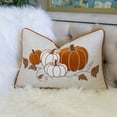 thumbnail image 5 of Throw Blankets, Embroidered Pumpkin Lumbar Throw Pillow - Fall Harvest Accent Cushion, Rust Weighted Blanket,Polyester Bed Pillows, Household Supplies & Décor Bedding Blankets & Pillows, 5 of 5