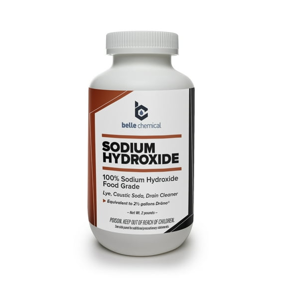 Hydroxyde de Sodium - Pur - de Qualité Alimentaire (soda caustique, lessive) (20 Livres)