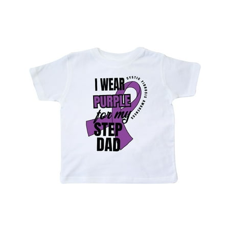 

Inktastic I Wear Purple For My Step Dad Cystic Fibrosis Awareness Gift Toddler Boy or Toddler Girl T-Shirt