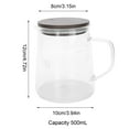 thumbnail image 3 of NFTIGB 500ml (16.9 oz) Clear Borosilicate Glass Coffee Pot with Wood Lid, Heat-Resistant Decanter for Tea Milk Juice, Ergonomic Handle, Household Kitchen Appliance Essentials, 3 of 9