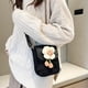 thumbnail image 5 of Bolso bandolera para mujer, bolso tipo cartera para mujer para teléfono móvil, bolso de hombro lateral con bolsillo para el cuello, 12 x 16 cm, 5 of 5