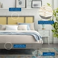thumbnail image 4 of Platform Bed Frame, Full Size, Wood, Grey Gray, Modern Contemporary Urban Design, Bedroom Master Guest Suite, 4 of 9