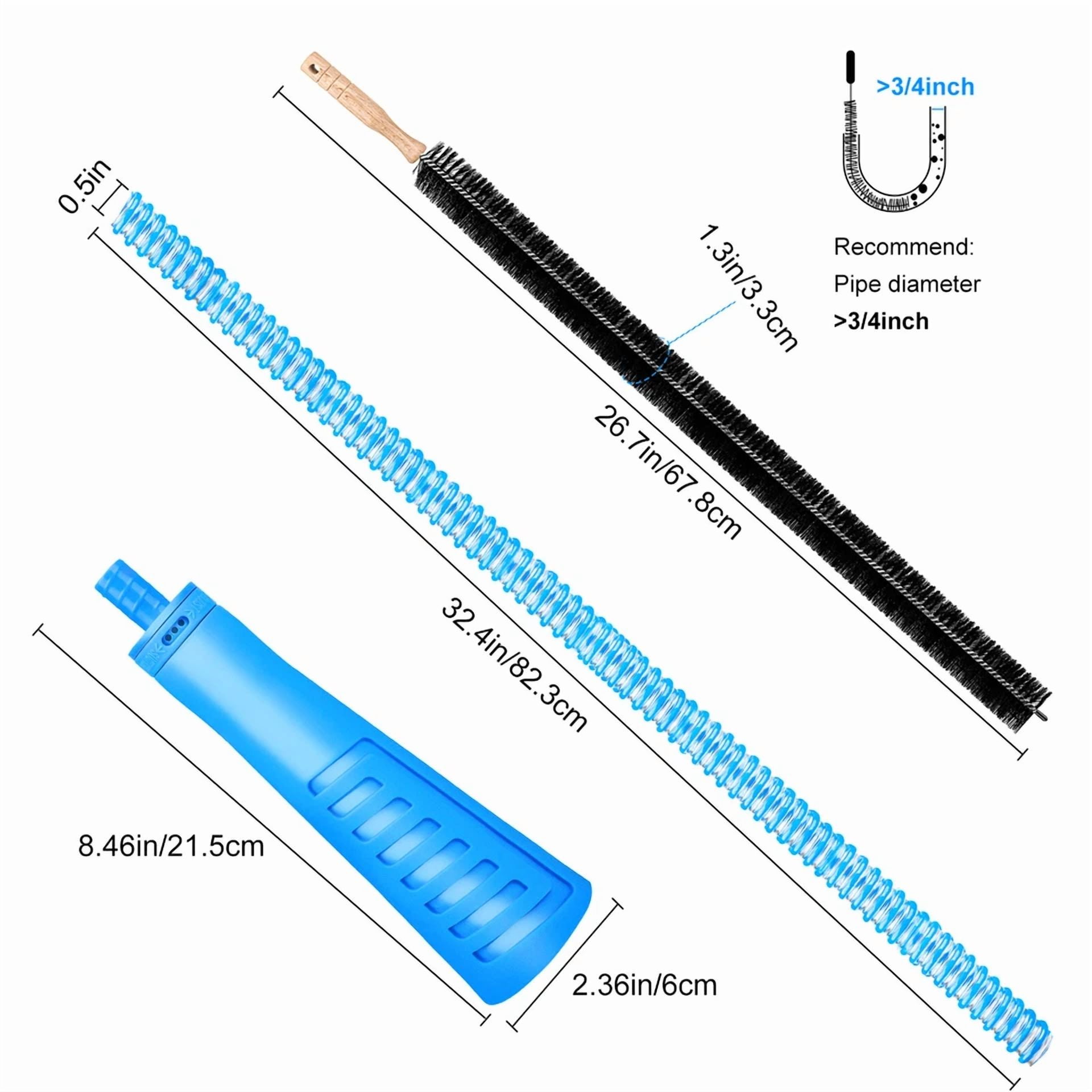CIRCLE- 2Pcs Dryer Vent Cleaner Kit Lint Remover Cleaning Brush Vacuum Hose Attachment