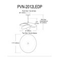 thumbnail image 2 of Dainolite 12W LED Paven Pendant Matte Black, 2 of 2