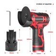 thumbnail image 3 of Grinding Machine / 3 Inch Lithium Angle Household Hand Held Cutting Polishing Machine for Metal Cutting Wood and Rust / Dye Sanding, 3 of 7