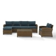 thumbnail image 3 of Crosley Furniture Bradenton 5-Piece Fabric Outdoor Sectional Set in Navy, 3 of 18