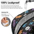 thumbnail image 5 of Womens Black Cartoon Dinosaurs Speech Bubbles Pattern Lunch Box for Work,Insulated Lunch Bag for Women,Loncheras Para Mujer,Leakproof Adult Lunch Bag for Work,Beach,Travel,Picnic,Camping, 5 of 7