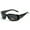 Black, variant on New Polarized Men Womens Shield Wrap Around Sunglasses Fashion Designer Shades