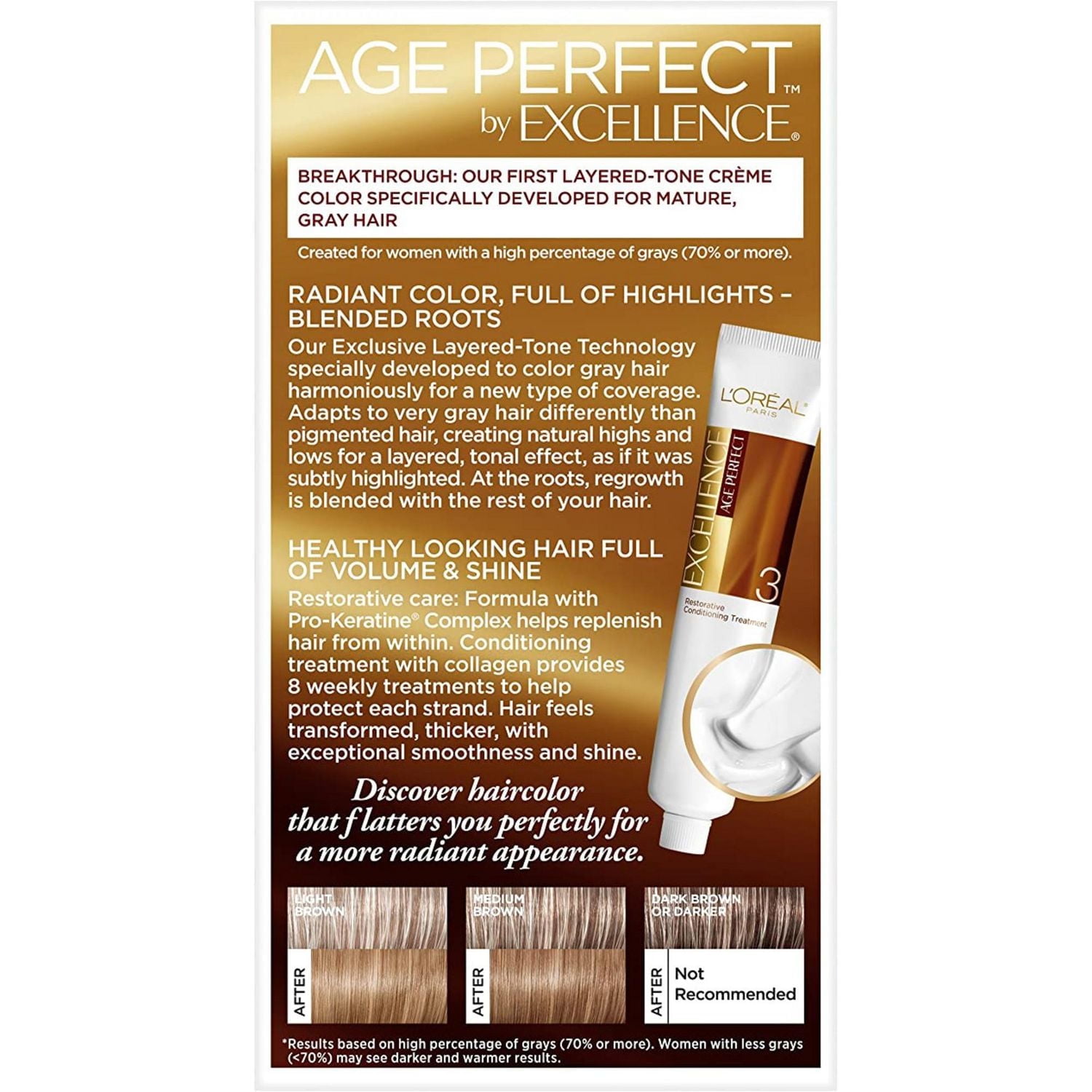 L'Oréal Paris Excellence Age Perfect Hair Dye, Thicker, Fuller Hair