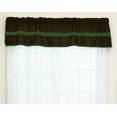 thumbnail image 1 of Baby Doll Bedding Solid Stripe Window Valance, Brown/Green, 1 of 1