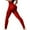 Red, variant on Hot Yoga High Waisted Seamless Yoga Pants for Women Athletic Tights Postpartum Fitness Cycling Workout Leggings S Red