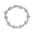 thumbnail image 1 of Bracelet à Maillons en Trinité Polie en Acier Inoxydable (7 Pouces), 1 of 4