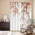 thumbnail image 3 of Kitchen Curtains 84 Inch Length 2 Panels, Fall Leaves Grommets Window Treatment Curtain, Farmhouse Orange Eucalyptus Leaf Floral Thermal Curtains Drapes for Living Room/Bathroom, 3 of 9