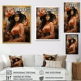 thumbnail image 4 of Designart "African American Woman with Orange Flowers in Harlem Jazz" People Canvas Wall Art - Global Pink Harlem Renaissance Bedroom Canvas Wall Art, 4 of 6