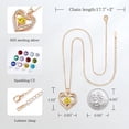 thumbnail image 3 of RV Collar con colgante de doce piedras natales de plata de ley para mujJM, 3 of 5