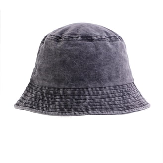Unisex Denim Washed Cotton Bucket Hat Vintage Beach Sun Hat Reversible XYIYI Unisex Black Double-Side-Wear Reversible Bucket Hat  main image 2
