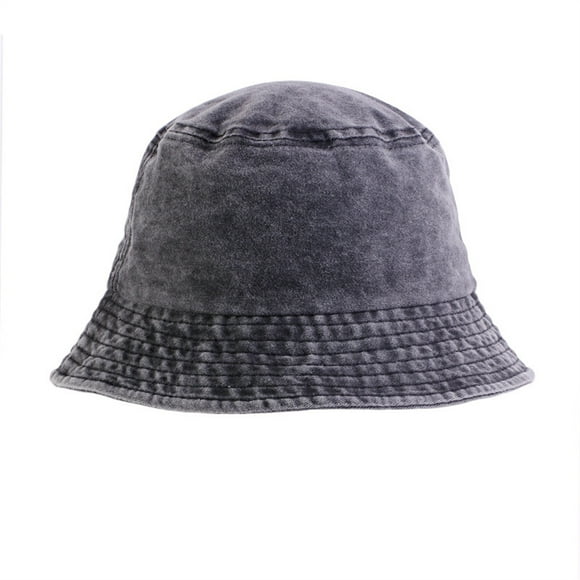 Under $10 Bucket Hats Black Unisex Double Side Wear Reversible Bucket Hat Trendy Cotton Twill Canvas Sun Fishing Hat Fashion Cap