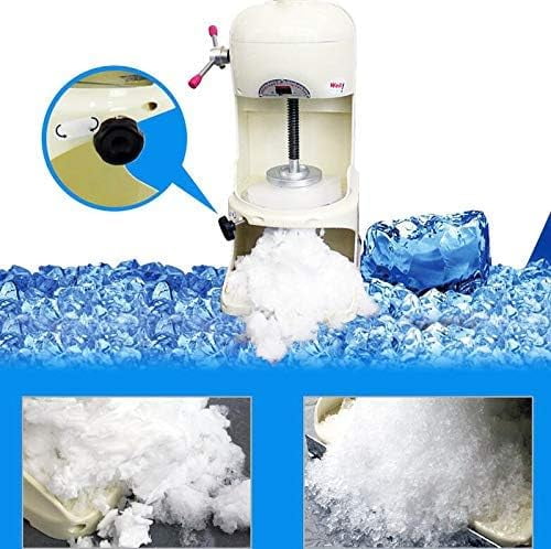 Commercial Snowflake Smoothie Machine Shaved Ice Machine Snow Cone Maker Manual Adjustable Ice Thickness 110V