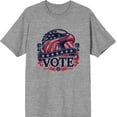 thumbnail image 3 of American Eagle Vote Adult Heather Gray Crew Neck Short Sleeve Tee-Medium, 3 of 4