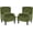 Jade Green, variant on Mid‑Century Wingback Accent Chairs, Premium Chenille Upholstered Reading Armchairs with Extra Lumbar Pillow, Heavy‑Duty Frame, Set of 2 , Light Brown