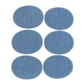 thumbnail image 1 of Parches de hierro en jeans Zulema 6x s de tela de costura de mezclilla para Pantalones ovalados Chaquetas Azul claro, 1 of 8