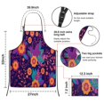 thumbnail image 3 of Pioneer Flower Floral Print Pattern Apron-Garden Aprons for Women with Pockets-Cotton Linen Waterproof Kitchen Cooking Gardening Aprons Adjustable for Kitchen,Cooking,BBQ and Salon 33x27 Inch, 3 of 6