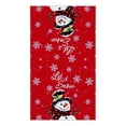 thumbnail image 1 of Festive Holiday Snowman and Fir Tree Patterned Kitchen Towels for Seasonal and Drying Dishes, 1 of 6
