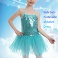 thumbnail image 4 of Robe de Ballet pour Filles Cosplay Fleur Cosplay Fleur Habillage Danse Sequins Sans Manches Vêtements de Gymnastique Costumes de Ballerine Sequins Roses L, 4 of 9