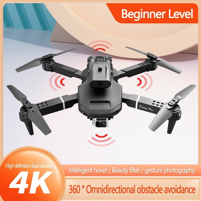 Amzcrzy Electrónica para hombres Organizador de electrónica Cámara digital Drone E100 HD 4K para fotografía aérea, cuadricóptero con control remoto de doble cámara, modelo plegable para niños. Acceso