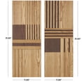 thumbnail image 3 of DecMode Brown Wooden Handmade Carved Two-Toned Geometric Wall Decor (2 Count), 3 of 10