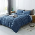 thumbnail image 2 of Kasentex  Quilt Set Soft Microfiber with Sham(s) Light Weight All Season Machine Washable Stone Grey King 3 Piece, 2 of 5