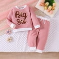 thumbnail image 2 of NOLDARES Infant Toddler Girl Cute Winter Clothes 2 Piece Long Sleeve Round Neck Sweatshirt and Pants Outfits Clothing(Red,2-3 Y), 2 of 7