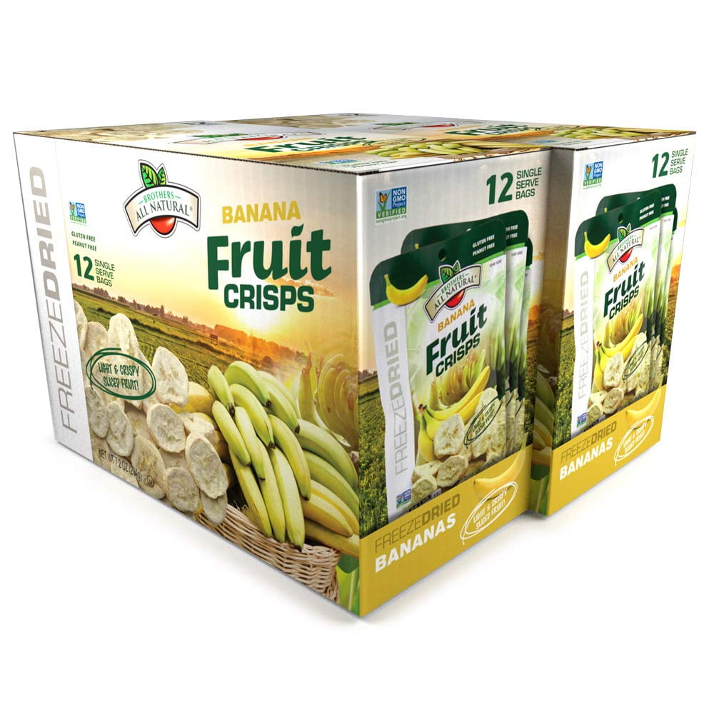 24 Pack Brothers ALL Natural Fruit Crisps Banana